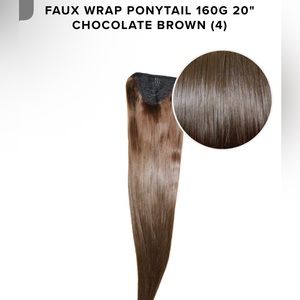 Bellami wrap ponytail chocolate brown new